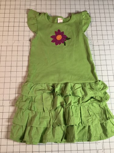 Gymboree Green Petal Flower dress with ruffles Size 5