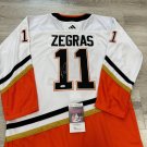 Signed Autographed White jersey NHL Trevor Zegras JSA COA