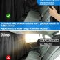 Set of 3 Car Window Shades - 95% Light Blocking Sunshades, 1 Privacy Divider Cur