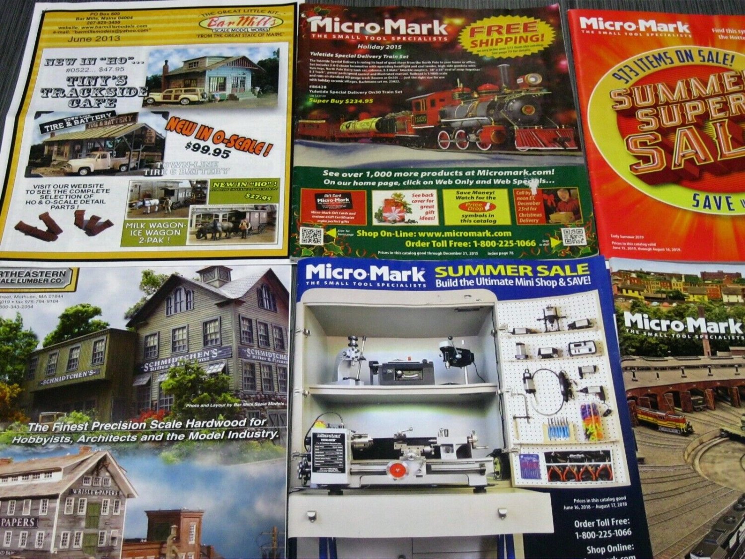 MODEL RAILROAD Micro Mark Bar Mills Northeastern Magazine Catalog Lot