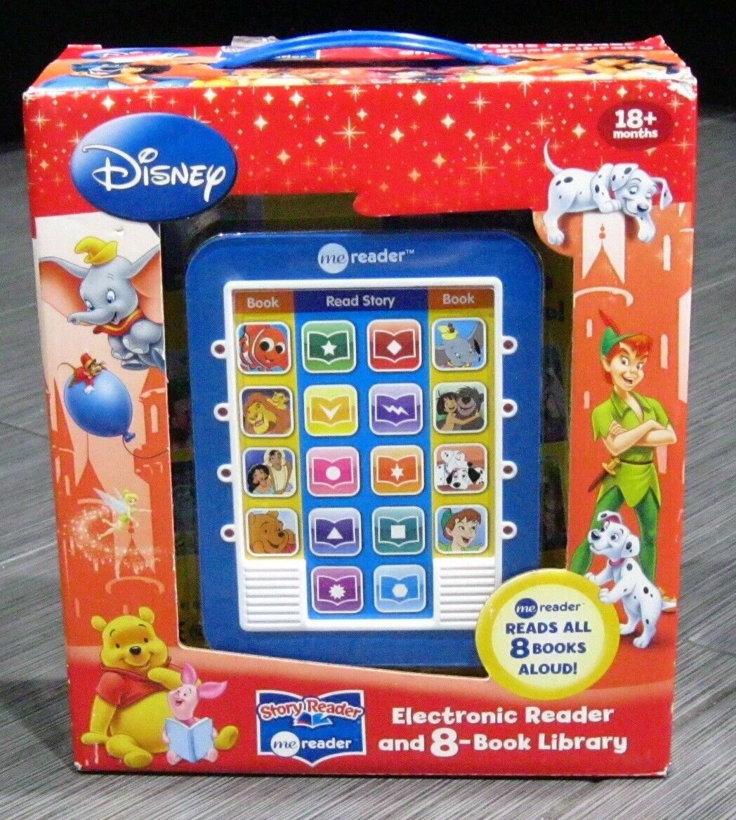 DISNEY POOH ALADDIN DUMBO NEMO 101 DALMATIAN Book Set + Electronic ME ...