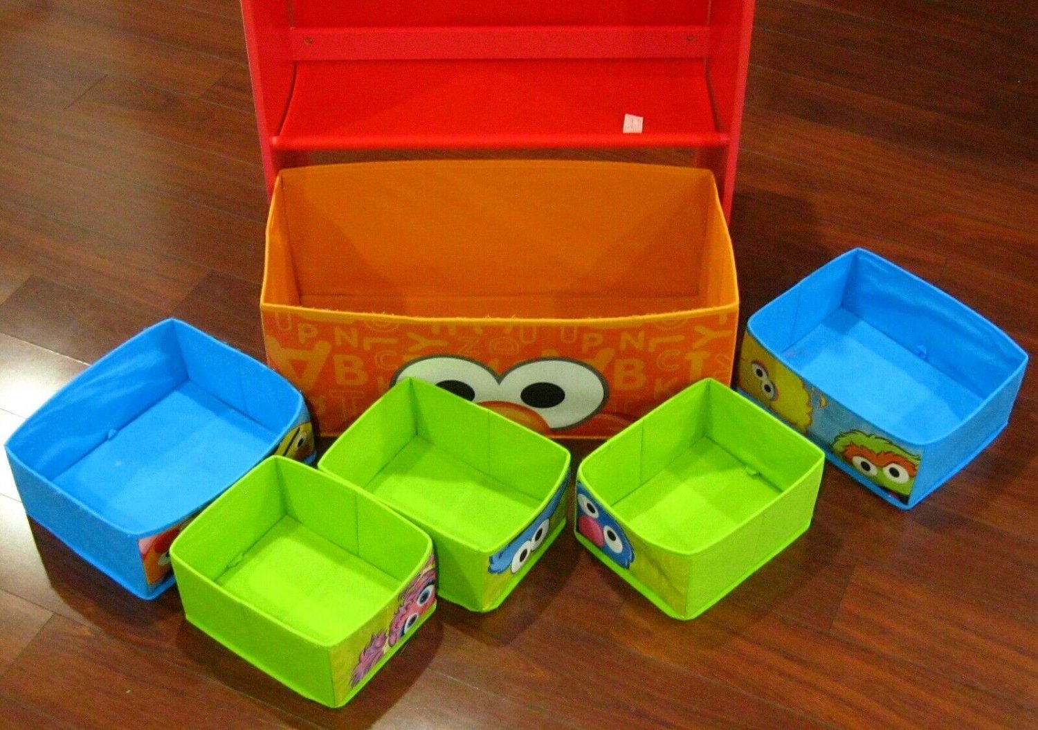 SESAME STREET Elmo Toy Organizer Storage Bins Kids Playroom Box Chest ...