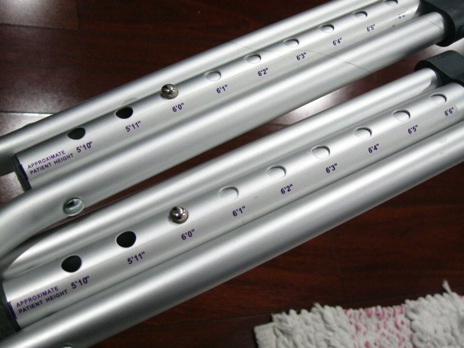 MEDLINE Guardian Aluminum Adjustable Push Button Adult 5'10"6'6" Crutches