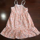 Old Navy Orange Floral Print Sleeveless Summer Dress Girls Size M 8 EX
