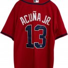 Ronald Acuna Jr. Hand Signed Dark Blue Jersey Atlanta Braves BAS COA