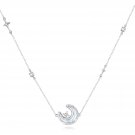 Fashion Necklace 925 silver moon night pendant girls necklace