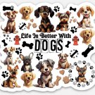 Life is better with dogs sticker