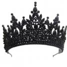 Tall Black Tiara | Black Quinceanera Crown | Big 5" Black Tiara Crown