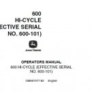 John Deere 600 HI-Cycle (Effective SN 600-101) Operator’s Manual OMN97577 Download John Deere 600 HI-Cycle (Effective SN 600-101) Operator’s Manual OMN97577 Download