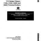 John Deere 5E Blower, 113 Hedge Clipper, 110G, 210G Trimmer, Cutters Technical Manual TM1430