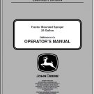 John Deere 25 Gallon Tractor Mounted Sprayer Operator’s Manual OMM162533 John Deere 25 Gallon Tractor Mounted Sprayer Operator’s Manual OMM162533