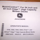 John Deere Mulch-Control For 54, 60-Inch Edge High Capacity Mower Deck Operator’s Manual OMM174476
