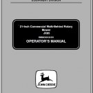 John Deere JX85 21-Inch Commercial Walk-Behind Rotary Mower Operator's Manual OMGC00133