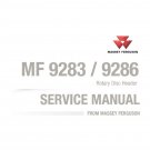 Massey Ferguson MF 9283, 9286 Rotary Disc Header Workshop Service Repair Manual
