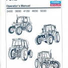 Ford 3430, 3930, 4630, 5030 Tractor with Cab Supplement - New Holland Operator's Manual