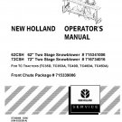62CSH 62` & 72CSH 72` Snowblower for TC TCDA D DX Tractor - New Holland Operator's Manual 87300098 62CSH 62` & 72CSH 72` Snowblower for TC TCDA D DX Tractor - New Holland Operator's Manual 87300098