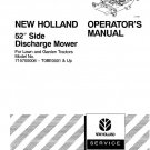 52 Side Discharge Mower for lawn and garden Tractors - New Holland Operator's Manual 52 Side Discharge Mower for lawn and garden Tractors - New Holland Operator's Manual