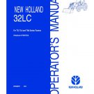 32LC Front End Loader for TNA & TLA Tractors - New Holland Operator's Manual 87520575 32LC Front End Loader for TNA & TLA Tractors - New Holland Operator's Manual 87520575