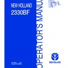 2330BF Adapter Frame on Bidirectional Tractor - New Holland Operator's Manual 87716208 2330BF Adapter Frame on Bidirectional Tractor - New Holland Operator's Manual 87716208