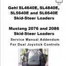 Mustang 2076, 2086 Skid Steer Loader Service Manual Addendum For Dual Joystick Controls 917231 Mustang 2076, 2086 Skid Steer Loader Service Manual Addendum For Dual Joystick Controls 917231