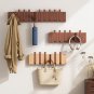 Wood coat hook rack wall mount, Entryway wall coat hooks hanger, Beech hallway wall hook, Hat holder