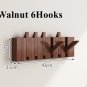 Wood coat hook rack wall mount, Entryway wall coat hooks hanger, Beech hallway wall hook, Hat holder