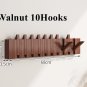 Wood coat hook rack wall mount, Entryway wall coat hooks hanger, Beech hallway wall hook, Hat holder