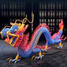 Metal Dragon Statue Sculpture Gift. Blue Chinese Dragon Figurine, Unique Gift for Dad, Brother Metal Dragon Statue Sculpture Gift. Blue Chinese Dragon Figurine, Unique Gift for Dad, Brother