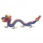 Metal Dragon Statue Sculpture Gift. Blue Chinese Dragon Figurine, Unique Gift for Dad, Brother