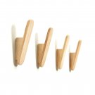 Rustic Wooden Coat Hanger Hooks, Entryway, Bathroom, Hallway Wall Coat Ranck, Key and Towel Hooks