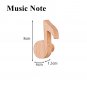 Handmade beech wood music note wall coat hook, Wall key holder, coat rack, Bathroom towel hanger