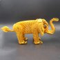 Handmade metal elephant statue gift, Wire art sculpture decor, Golden nordic figurine