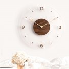 Large modern wood wall clock, Round unique glass art clock, Silent wooden digital No Tick clocks Large modern wood wall clock, Round unique glass art clock, Silent wooden digital No Tick clocks