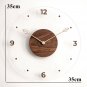 Large modern wood wall clock, Round unique glass art clock, Silent wooden digital No Tick clocks