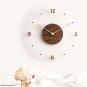 Large modern wood wall clock, Round unique glass art clock, Silent wooden digital No Tick clocks