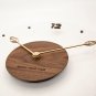 Large modern wood wall clock, Round unique glass art clock, Silent wooden digital No Tick clocks