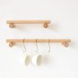 Modern wood towel rack, Wooden towel bar rod, Bath towel holder, Farmhouse towel rail