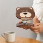 Cute Bear Cell Phone Holder, Stand Wooden Smartphone Desk Holder,Animal Phone Stand