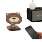 Cute Bear Cell Phone Holder, Stand Wooden Smartphone Desk Holder,Animal Phone Stand