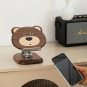 Cute Bear Cell Phone Holder, Stand Wooden Smartphone Desk Holder,Animal Phone Stand