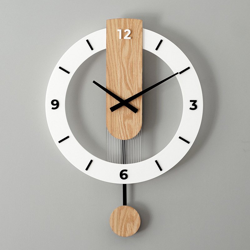 Wood Wall Clock Non Ticking, Silent Modern Clock Decorative for Kitchen,Bedroom,Living Room