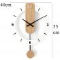 Wood Wall Clock Non Ticking, Silent Modern Clock Decorative for Kitchen,Bedroom,Living Room