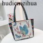 Large Canvas Tote Bag, Womens Shoulder Bags Canvas, American Woman With Shopping Shoulder Handbag