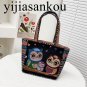 Large Canvas Tote Bag, Womens Shoulder Bags Canvas, American Woman With Shopping Shoulder Handbag