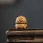 Tiny Yellow Tea Pet Chick Figurine. Miniature Zisha Ceramics Bird Figure, Animal Decor