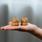 Tiny Yellow Tea Pet Chick Figurine. Miniature Zisha Ceramics Bird Figure, Animal Decor
