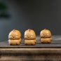 Tiny Yellow Tea Pet Chick Figurine. Miniature Zisha Ceramics Bird Figure, Animal Decor