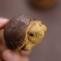 Tiny Sea Turtle Tea Pet Figurine. Miniature Zisha Ceramics Turtle Figure