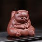 Purple Clay thinker Cat Statue, Feng shui decor Figurine, Tea set, Gongfu Tea Set, Animal Figurine