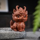 Purple Clay dragon Statue, Feng shui decor Figurine, Zisha Yixing Tea set, Tea Set, Animal Figurine